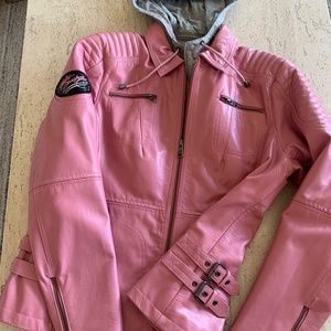 Women’s Harley Davidson Leather Jacket - Size Large - Pink